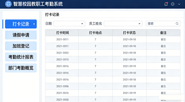 智慧校园教职工考勤系统(图1)