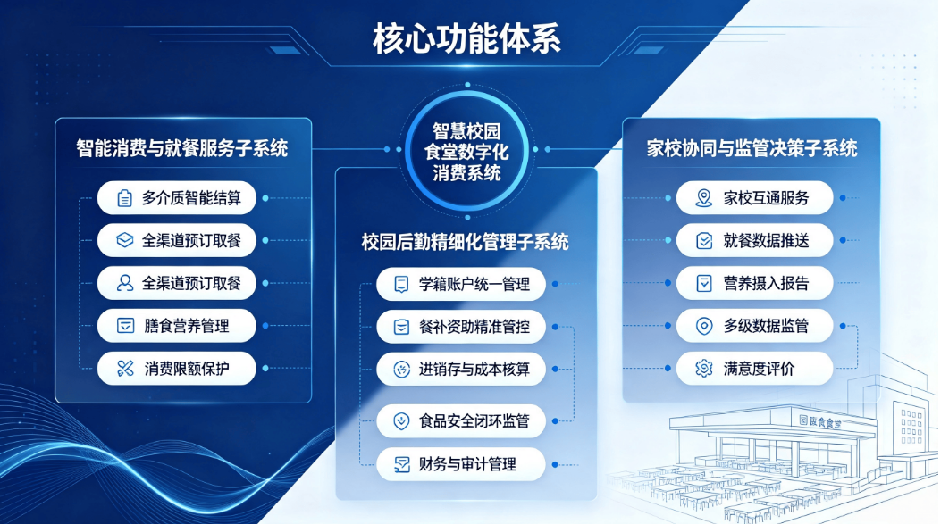 智慧校园食堂消费管理系统:膳食营养家校协同一体化方案(图2) 智慧校园食堂消费管理系统:膳食营养家校协同一体化方案(图2)