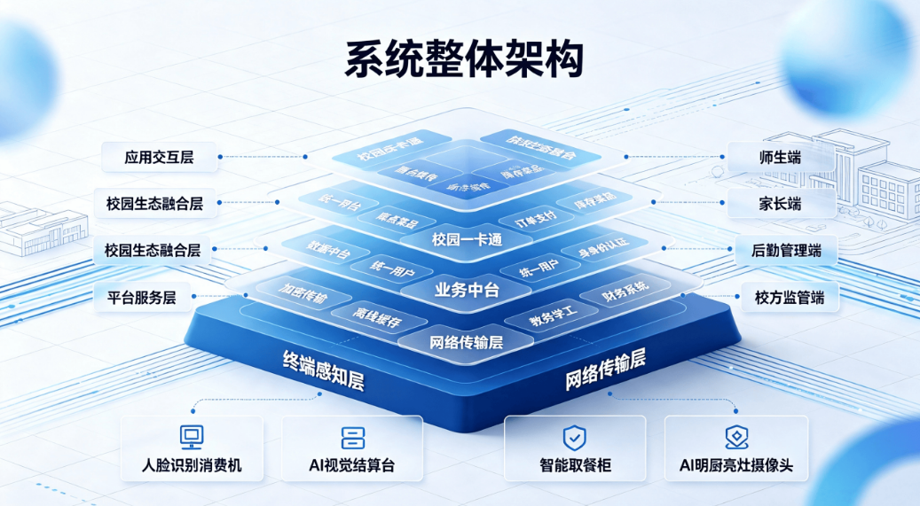 智慧校园食堂消费管理系统:膳食营养家校协同一体化方案(图1) 智慧校园食堂消费管理系统:膳食营养家校协同一体化方案(图1)