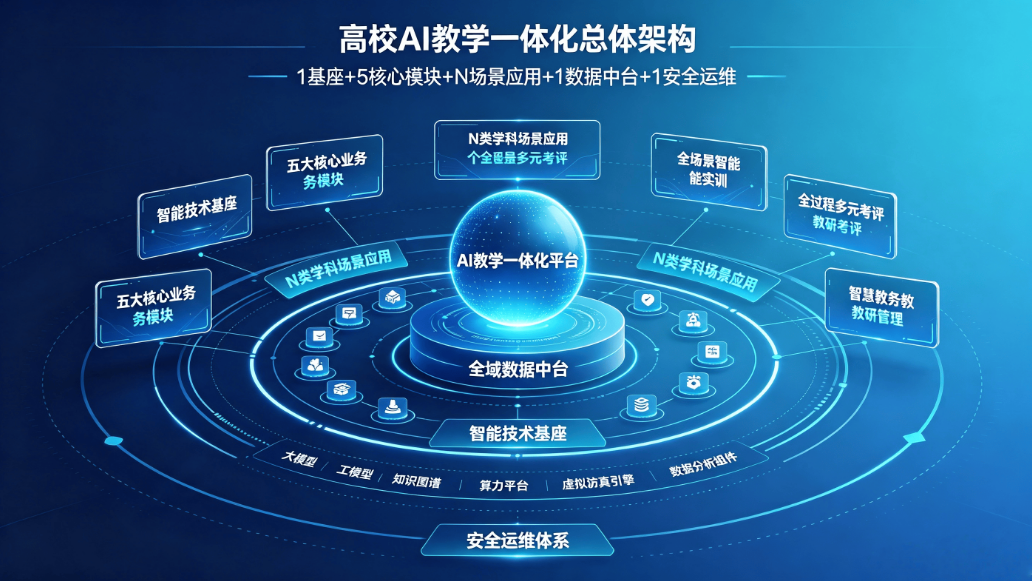 高校AI教学一体化解决方案:全链路智能教学育人平台(图2) 高校AI教学一体化解决方案:全链路智能教学育人平台(图2)