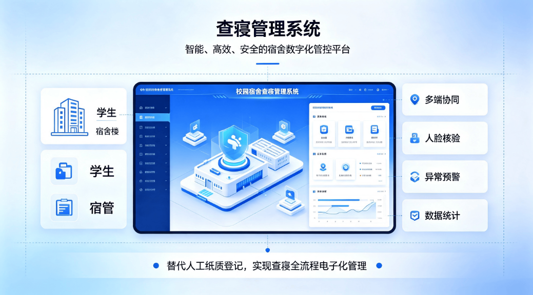 校园智能查寝系统：宿舍考勤异常预警数据统计一体化管理平台(图1)