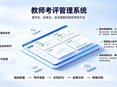 教师考评管理系统：面向各类学校打造的数字化、标准化、全流程教师绩效考核管理平台