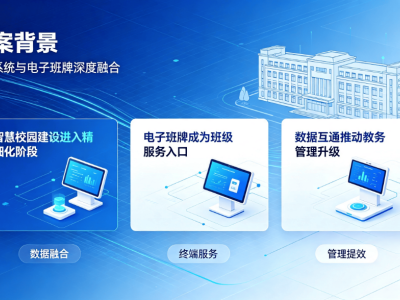 电子班牌对接教务系统方案：破除数据孤岛，赋能智慧校园精细化管理